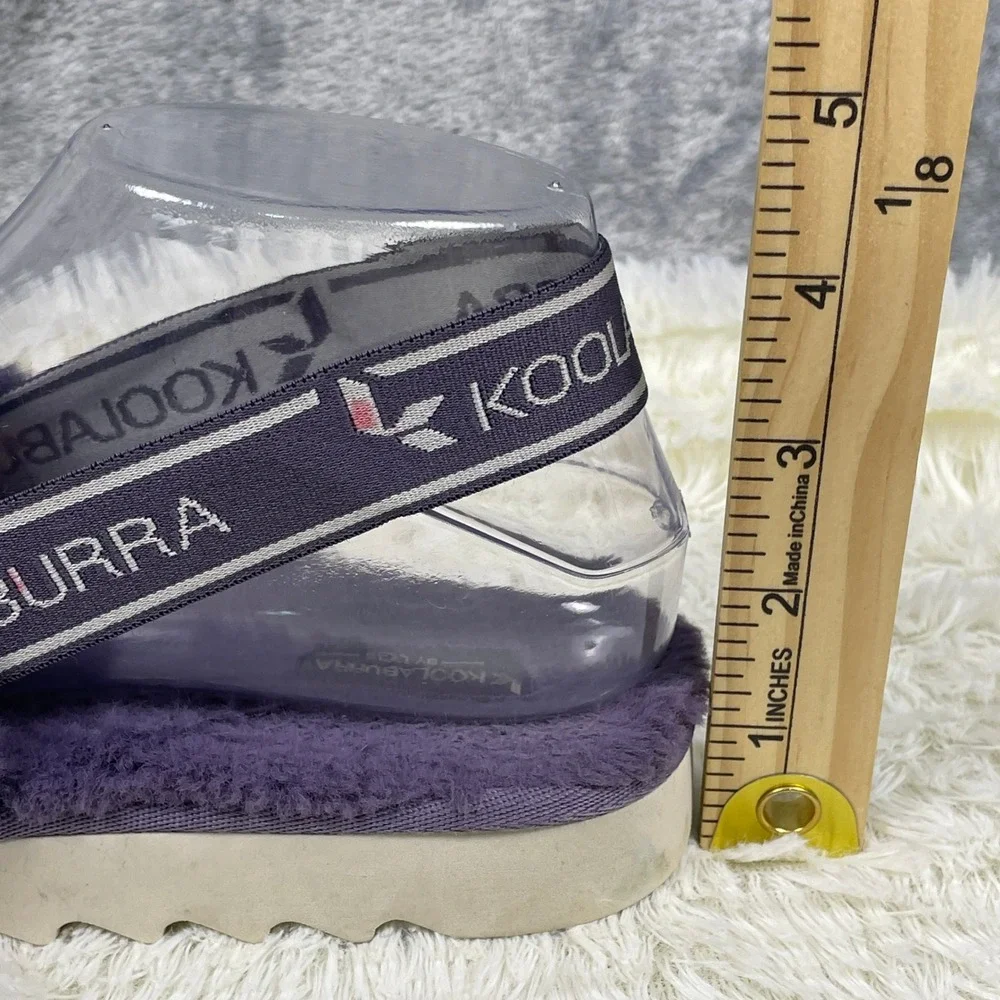 Koolaburra by UGG Fuzzn Faux Fur Slippers Youth Girls 3 Purple Slingback Shoes